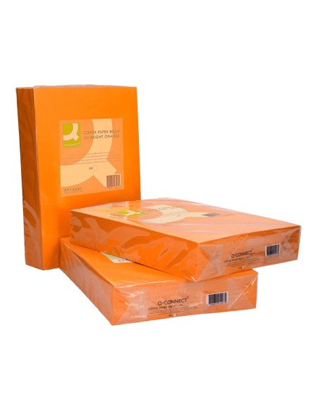 Papel color q-connect din a4 80gr naranja...