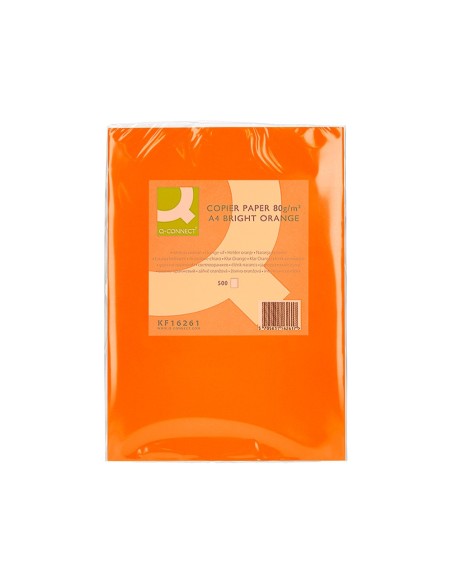 Papel color q-connect din a4 80gr naranja...