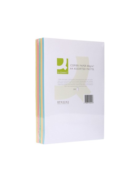 Papel color q-connect din a4 80 gr 5 colores...