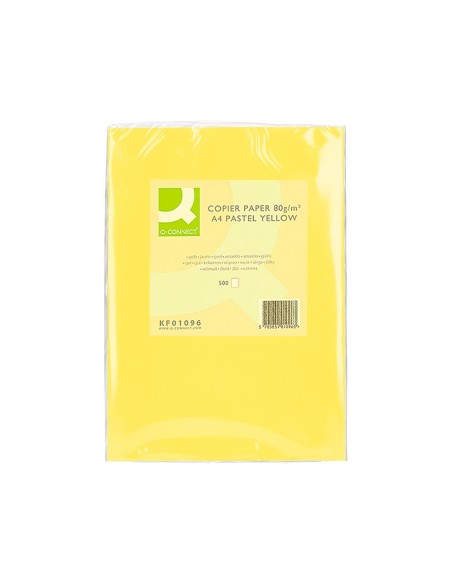 Papel color q-connect din a4 80gr amarillo...