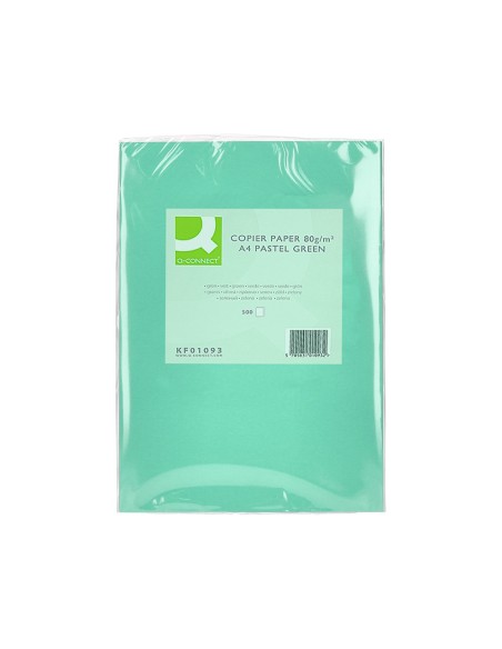 Papel color q-connect din a4 80 gr verde...
