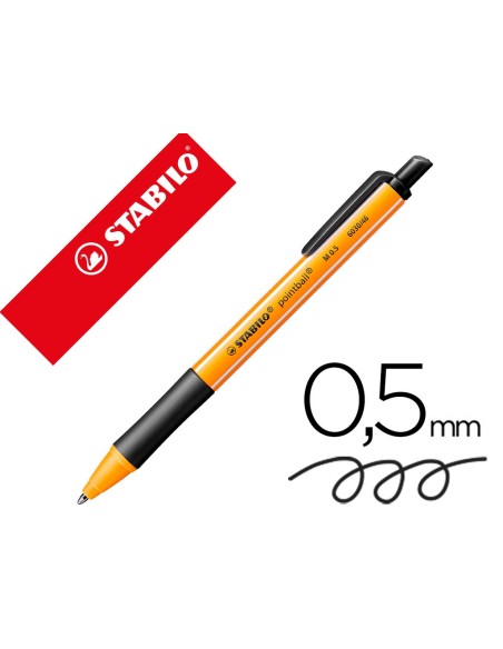 Boligrafo stabilo pointball 0,5 mm negro