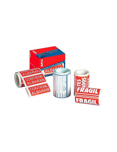 Etiquetas apli fragil 50x100 mm rollo con 200...