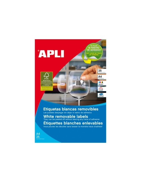 Etiqueta adhesivas apli 10198 tamaño 25,4x10 mm...