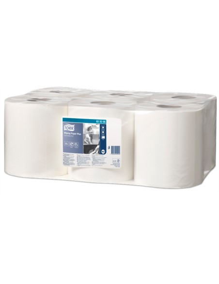 Papel secamanos central 2 capas para dispensador m2 rollo de 150,2 mt