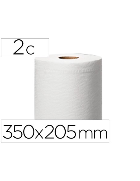 Papel secamanos central 2 capas para dispensador m2 rollo de 150,2 mt