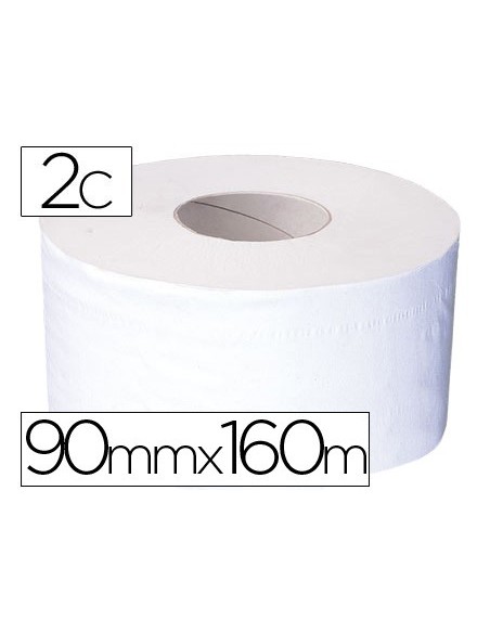 Papel higienico mini jumbo 2 capas 160 mt para...