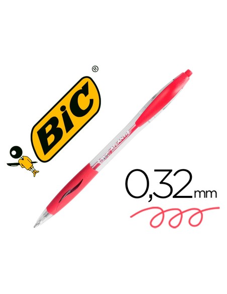 Boligrafo bic atlantis rojo retractil tinta...