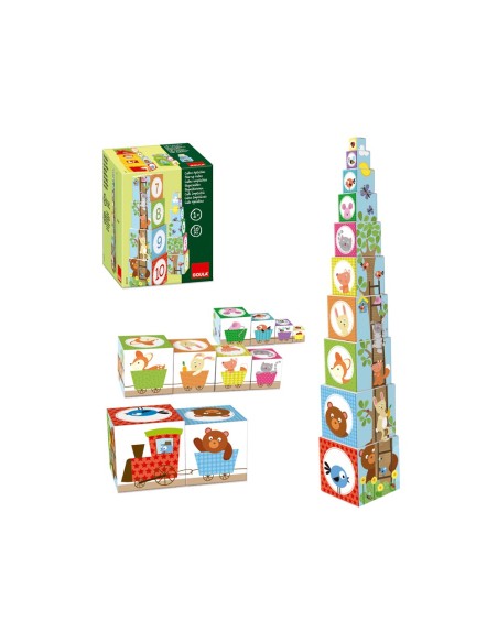 Juego diset didacticos cubos apilables figuras...