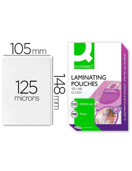 Bolsa de plastificar q-connect 105 x 148 mm din...