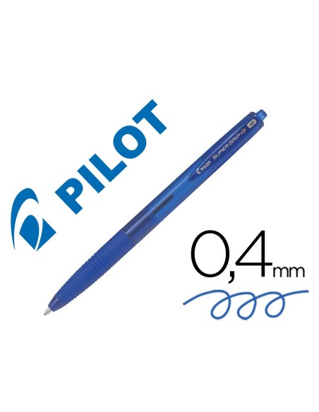 Boligrafo pilot super grip g azul retractil...