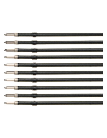 Recambio boligrafo liderpapel gummy touch retractil 1,0 mm tinta celeste bolsa de 10 unidades