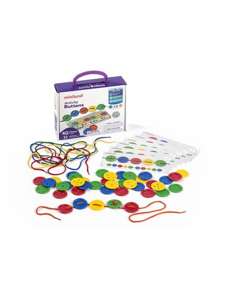 Juego miniland actividades botones 40 piezas +...