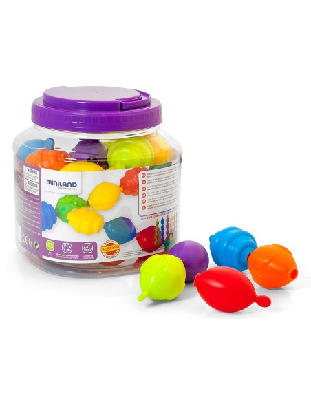 Juego miniland maxichain 4 cuentas colores...