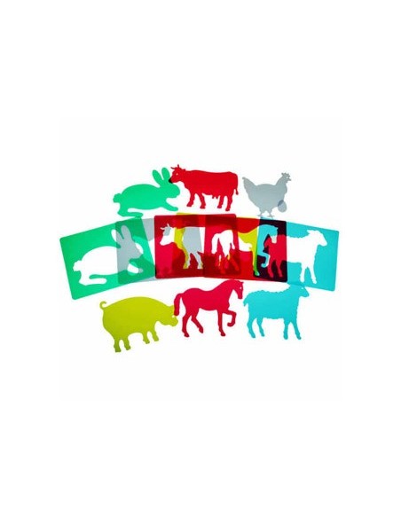 Juego plantillas flexibles henbea animales de...