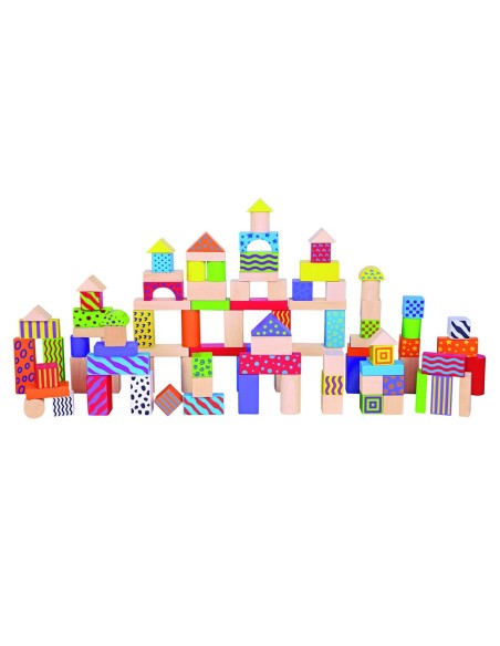 Juego andreutoys bloques maderas 100 piezas...