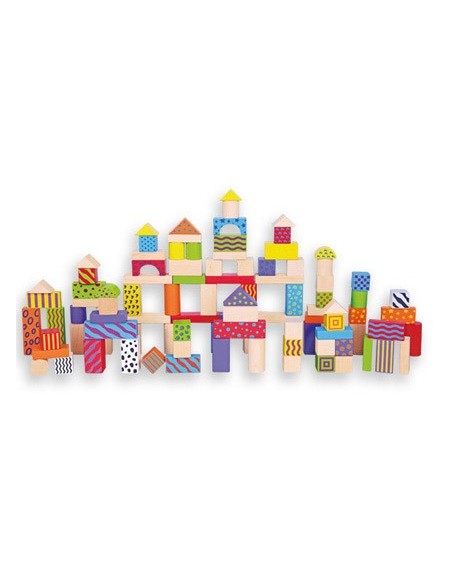 Juego andreutoys bloques maderas 100 piezas...