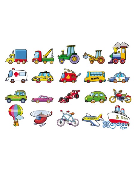 Juego andreutoys vehiculos magneticos 8 cm caja...