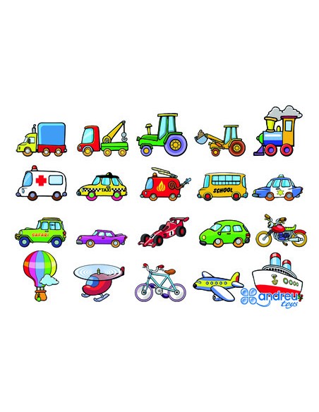 Juego andreutoys vehiculos magneticos 8 cm caja de 20 unidades surtidas 20,6x19x4,5 cm