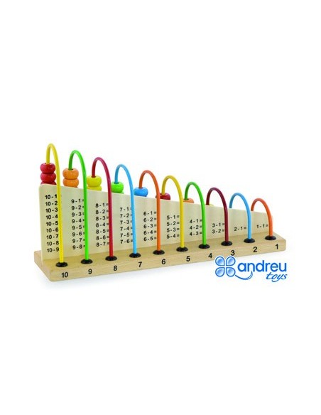 Juego andreutoys abacus madera para sumar y...