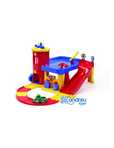 Juego vikingtoys garaje dos pisos + 3 vehiculos...