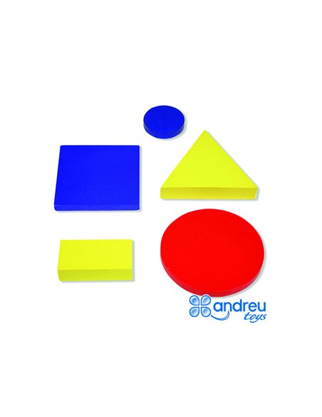 Juego andreutoys figuras geometricas madera 48 piezas 24,5x15x8 cm