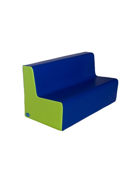 Sillon sumo didactic mediano triple alt asiento 25 cm azul / pistacho 100x45x50 cm