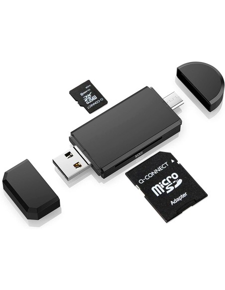 Memoria sd micro q-connect flash 64 gb clase 10 con adaptador