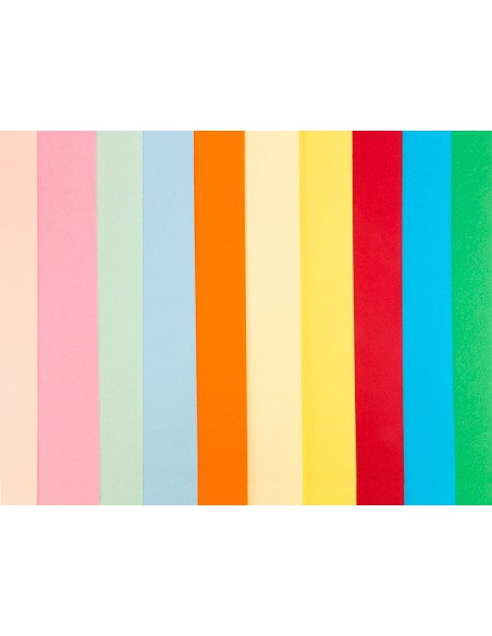 Cartulina liderpapel a3 180g/m2 10 colores surtidos paquete 100 hojas