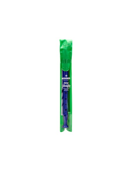 Flauta hohner 9508 color azul funda verde y transparente