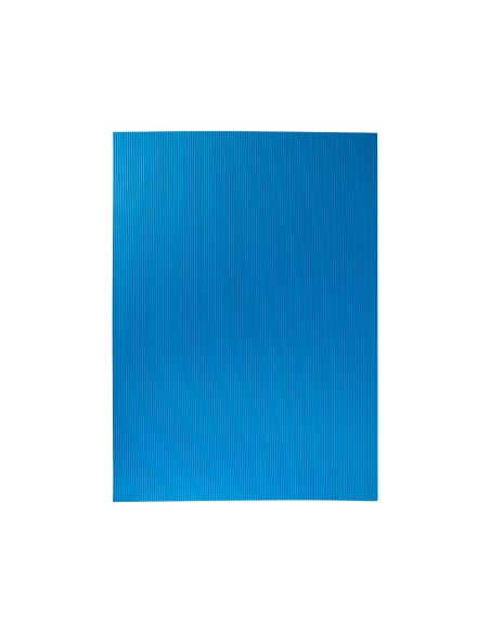 Goma eva ondulada liderpapel 50x70cm 2,2mm de espesor azul claro