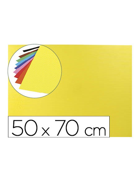Goma eva ondulada liderpapel 50x70cm 2,2mm de espesor amarillo