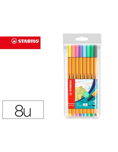 Rotulador stabilo punta de fibra point 88...