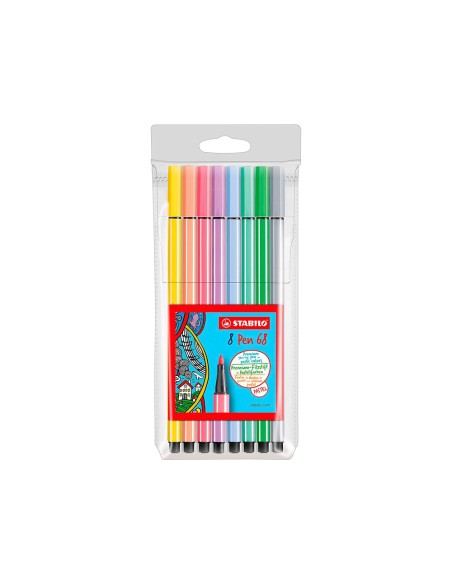 Rotulador stabilo acuarelable pen 68 estuche de...