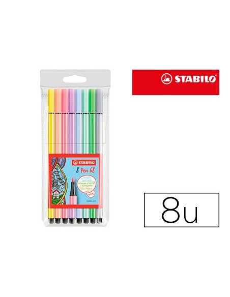 Rotulador stabilo acuarelable pen 68 estuche de...