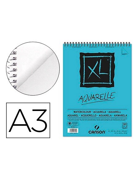 Bloc dibujo acuarela canson xl aquarelle grano...
