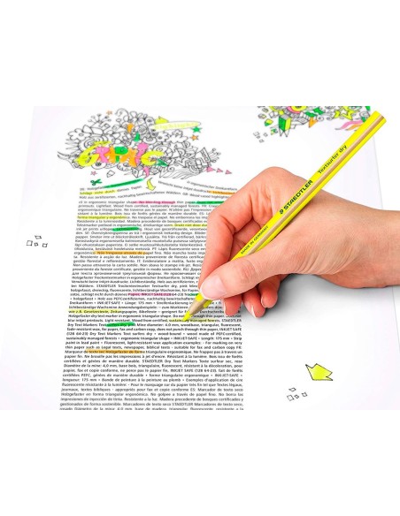 Lapices fluorescente staedtler triangular top...