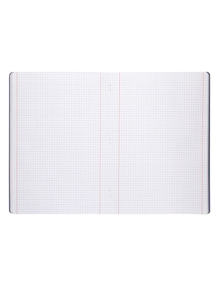 Libreta liderpapel 360 tapa de plastico a5 48 hojas 90g/m2 5mm con doble margen tapa negra