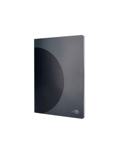 Libreta liderpapel 360 tapa de plastico a5 48 hojas 90g/m2 5mm con doble margen tapa negra