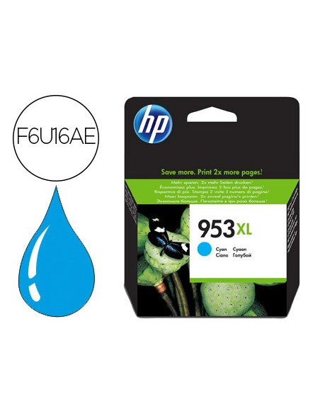 Ink-jet hp 953xl officejet pro 7730/7740/ 8725/8730 cian 1.450 paginas