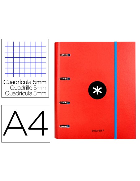 Carpeta con recambio antartik a4 cuadro 5mm...