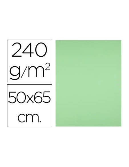 Cartulina liderpapel 50x65 cm 240g/m2 verde hierba paquete de 25 hojas