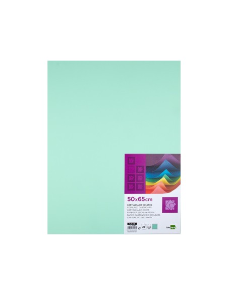 Cartulina liderpapel 50x65 cm 240g/m2 verde navidad paquete de 25 hojas