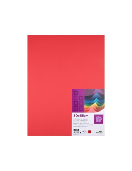 Cartulina liderpapel 50x65 cm 240g/m2 rojo...