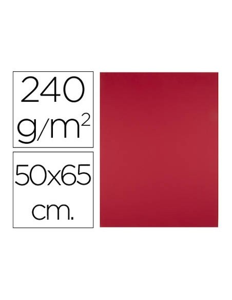 Cartulina liderpapel 50x65 cm 240g/m2 rojo...