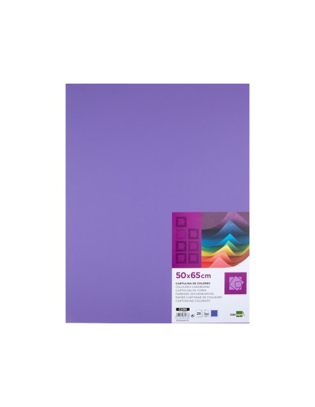 Cartulina liderpapel 50x65 cm 240g/m2 purpura paquete de 25 hojas