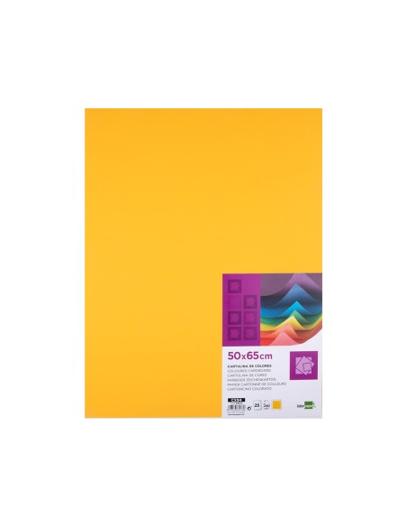 Cartulina liderpapel 50x65 cm 240g/m2 oro viejo paquete de 25 hojas