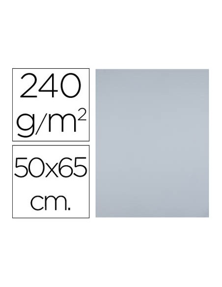 Cartulina liderpapel 50x65 cm 240g/m2 gris paquete de 25 hojas