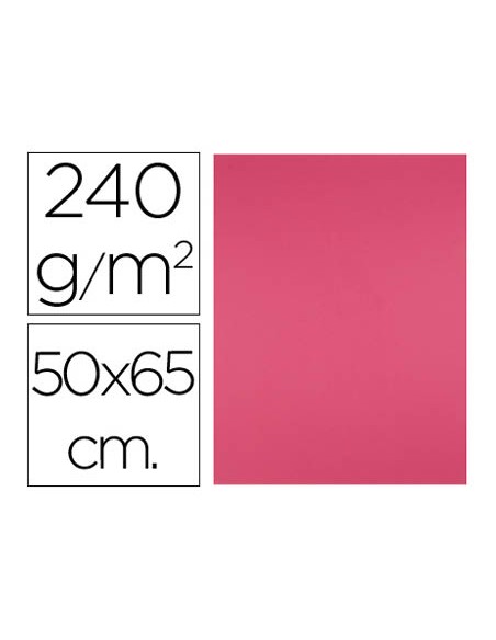 Cartulina liderpapel 50x65 cm 240g/m2 fucsia paquete de 25 hojas