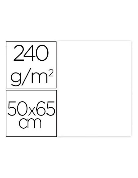 Cartulina liderpapel 50x65 cm 240g/m2 blanco...
